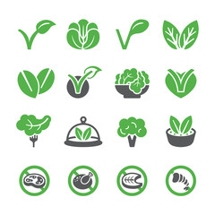 Vegan icon set