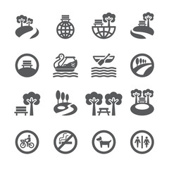 Park icon set