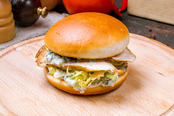 Burger with chicken