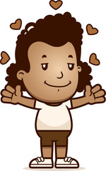 Cartoon Girl Hugging