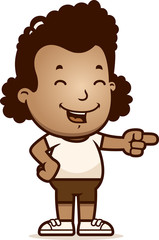 Fototapeta premium Cartoon Girl Laughing