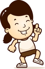 Obraz premium Cartoon Girl Dancing