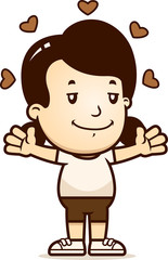 Cartoon Girl Hugging