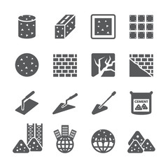 Concrete,Cement icon set