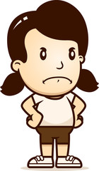 Cartoon Girl Angry