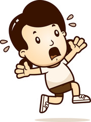 Cartoon Girl Panic