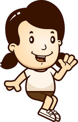 Cartoon Girl Sitting