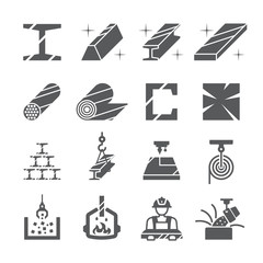 Steel,Metal icon set