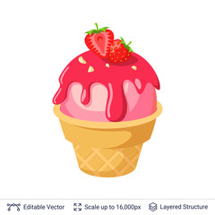 Ice cream refreshing dessert.