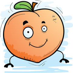 Cartoon Peach Smiling
