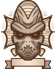 Fish Creature Banner Illustration