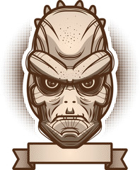 Lizard Man Banner Illustration