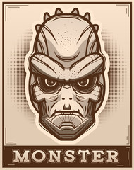 Lizard Man Poster Illustration