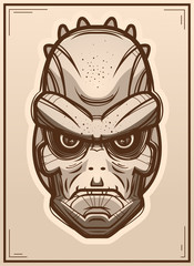 Lizard Man Poster Illustration