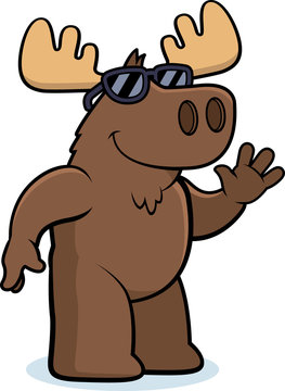 Cartoon Moose Sunglasses