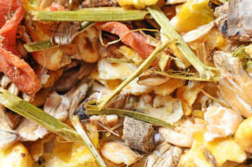  natural sportive  muesli background. for horse.macro