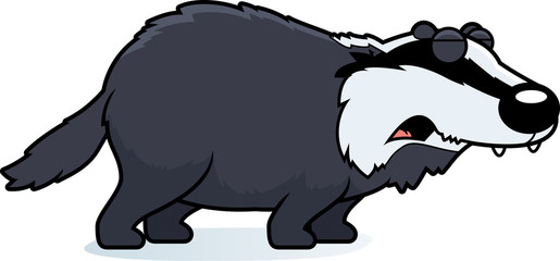Cartoon Badger Howling