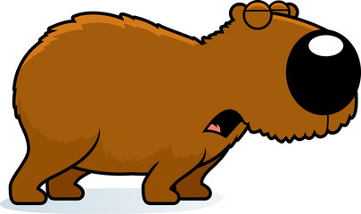 Cartoon Capybara Howling
