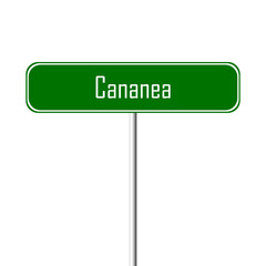 Cananea Town sign - place-name sign