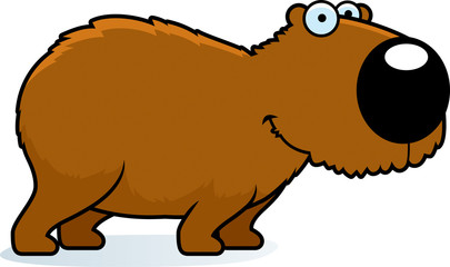 Cartoon Capybara Smiling