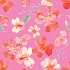 watercolor seamless floral pattern in high resolution for decor background cover texture textures printing textiles wallpaper books web design grass branches