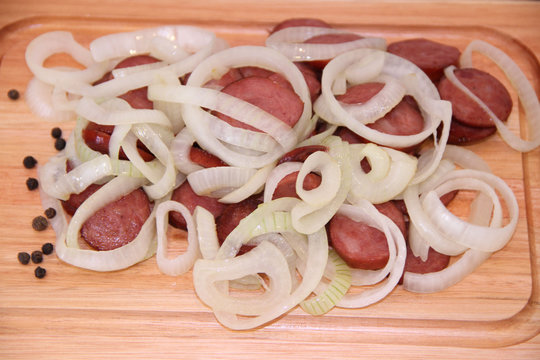 Sausage, pepperoni, onions, S&atilde;o Paulo, Brazil.