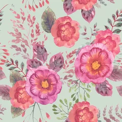 Tischdecke watercolor seamless floral pattern in very high resolution for design decor, background, cover, texture, texture, printing, textiles, wallpaper, books, web design, executed in the manner of free brush © Людмила Степанова