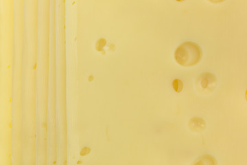 Close view of low sodium Swiss cheese slices.