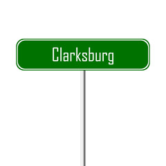 Clarksburg Town sign - place-name sign