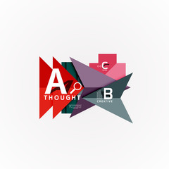 Paper infographic banner template with a b c options, infographics elements