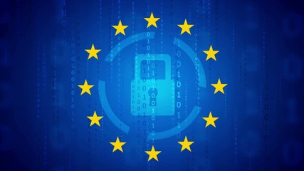 GDPR - General Data Protection Regulation motion background - Powered by Adobe