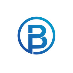 Letter B Initial in Circle Logo Template