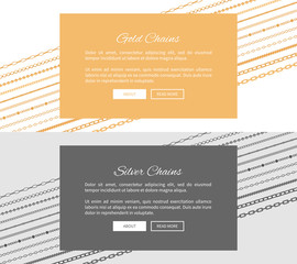 Silver and Gold Chains Web Pages with Push Buttons