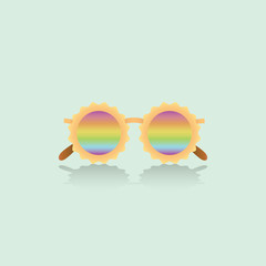 Fashion rainbow modest fun sunglasses