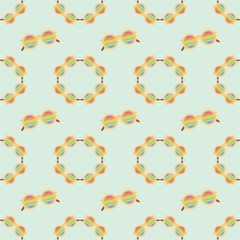 Seamless pattern fashion rainbow modest sunglasses