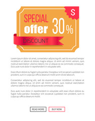 Special Offer Best Price Discount Label on Poster