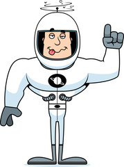Cartoon Drunk Astronaut