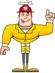 Cartoon Drunk Firefighter
