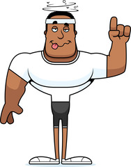 Cartoon Drunk Fitness Man