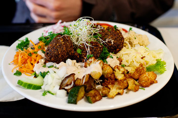 Vegan falafel salad