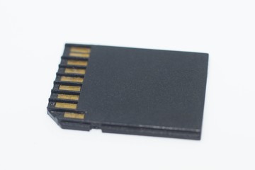 SD memory card isolated on white background 