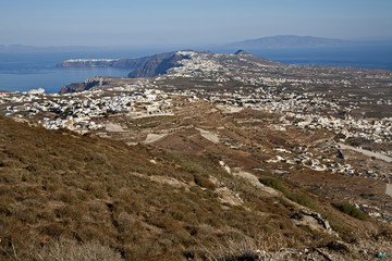 Fototapeta na wymiar View from the mountaintop in Greece