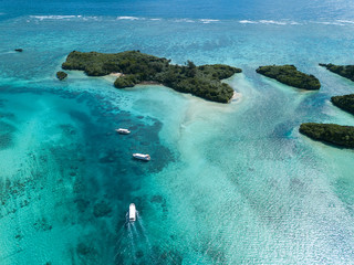 Aerial view of Kabira Bay, Ishigaki Island, Okinawa, Japan