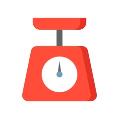 Kitchen scale, flat design icon