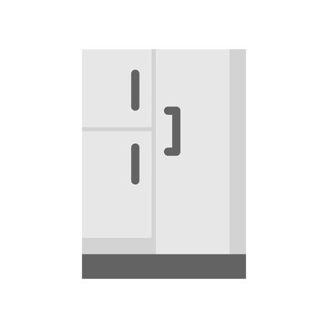 Refrigerator icon, flat design vector