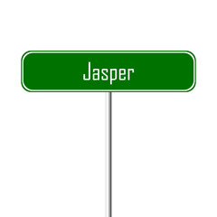 Jasper Town sign - place-name sign