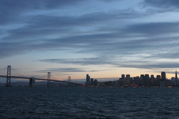 tramonto citta america skyline
