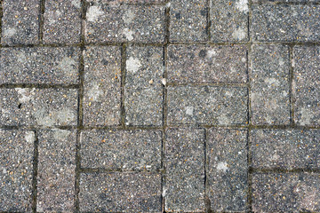 Dirty Block Paved Driveway Overhead