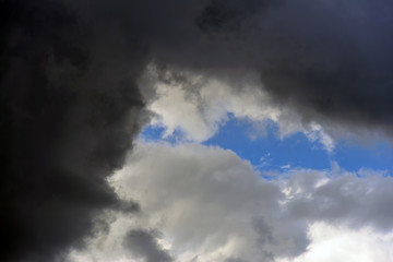 Fototapeta na wymiar thundercloud on the blue sky
