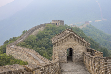 Great Wall of China in a morning mist